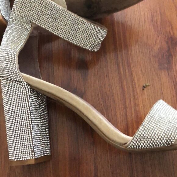 Jeffrey Campbell Rhinestone strap he chunky heel. Size 8.5 - Picture 8 of 13